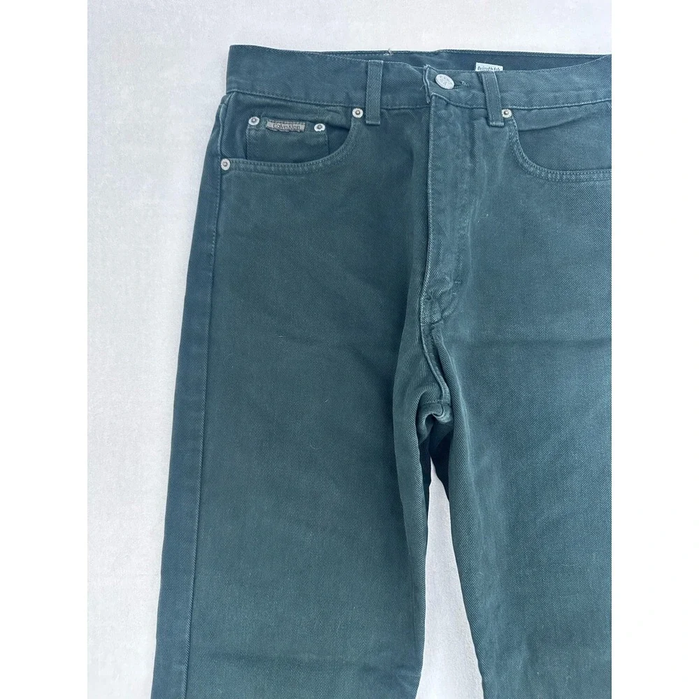 Vintage Calvin Klein Women's Straight Leg Jeans Size 9‎ Green Made In USA